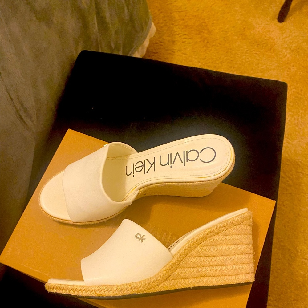 Calvin Klein slip on sandals